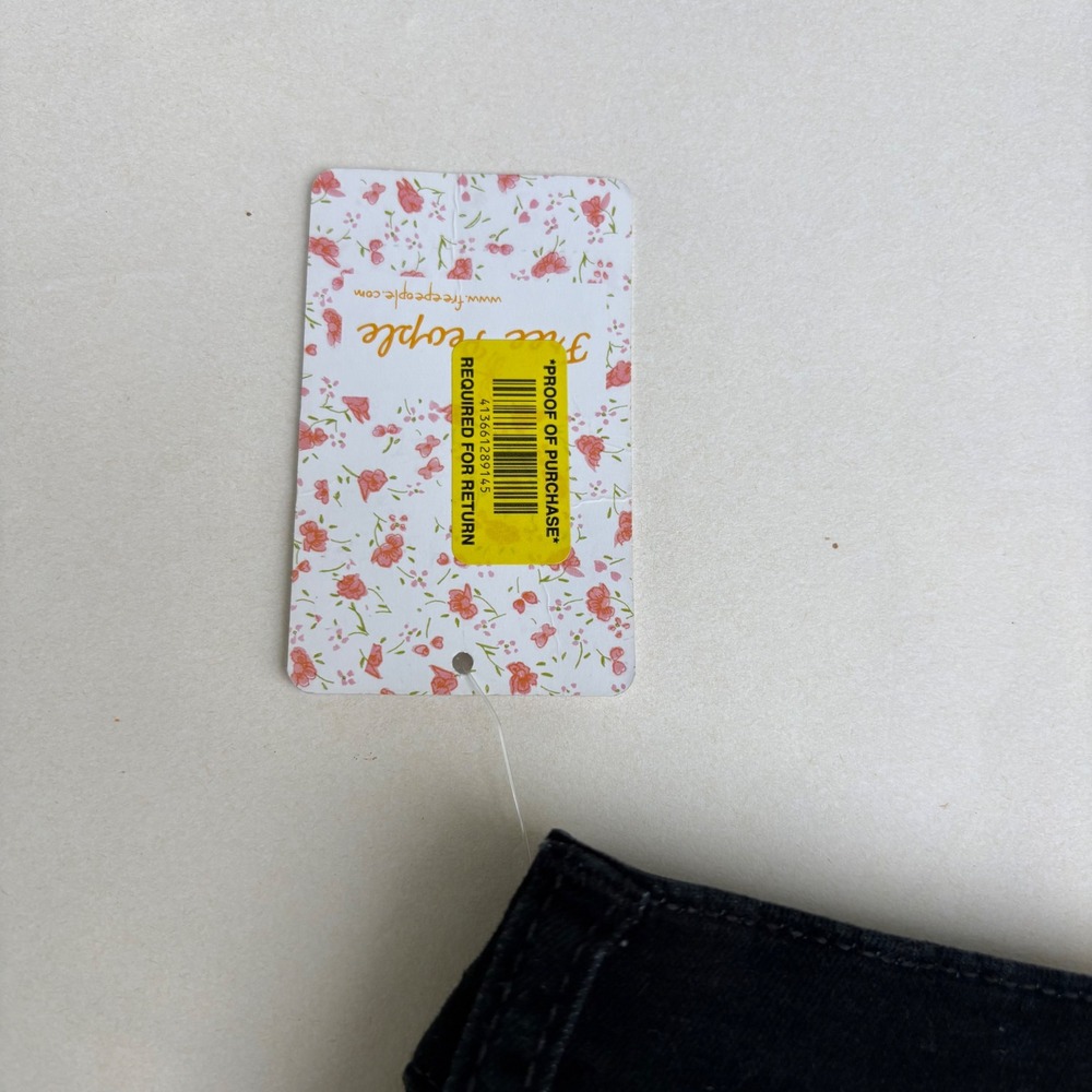 Free People We The Free Black Denim Mini Skirt Size 27 Long NWT OB889968 - Picture 5 of 7